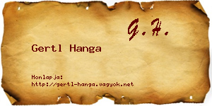 Gertl Hanga névjegykártya