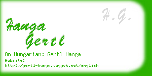hanga gertl business card
